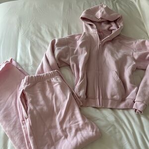 SKIMS pink sweat set